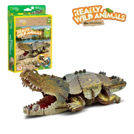Cubic Fun - National Geographic Animale Salbatice Puzzle 3D Crocodil 54 piese Cubic Fun - 1
